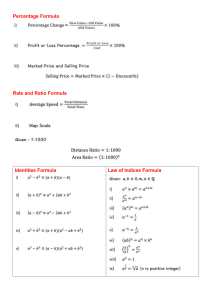 Comprehensive Mathematics Formulas Sheet for High School & College