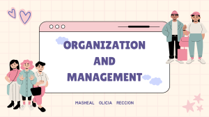 Organization and Management: Nature, Role, and Evolution of Thought