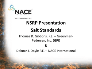 NSRP Presentation: Salt Standards & Soluble Salt Risk Assessment