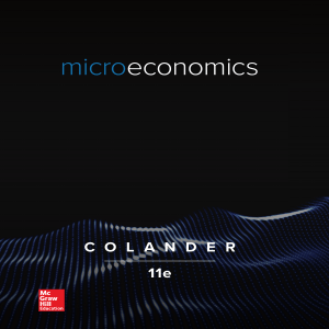 Microeconomics Textbook by Colander 11th Edition
