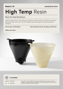 High Temp Resin Datasheet: Properties & Applications