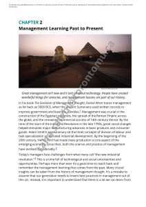 Management Learning: Past to Present - Classical Approaches & Theories