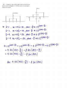 Processamento de Sinais: Express&atilde;o no Dom&iacute;nio do Tempo a Partir de Espectros de Amplitude/Fase