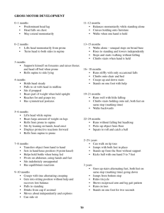 Gross Motor Development Milestones: 0-6 Years Child Development Chart