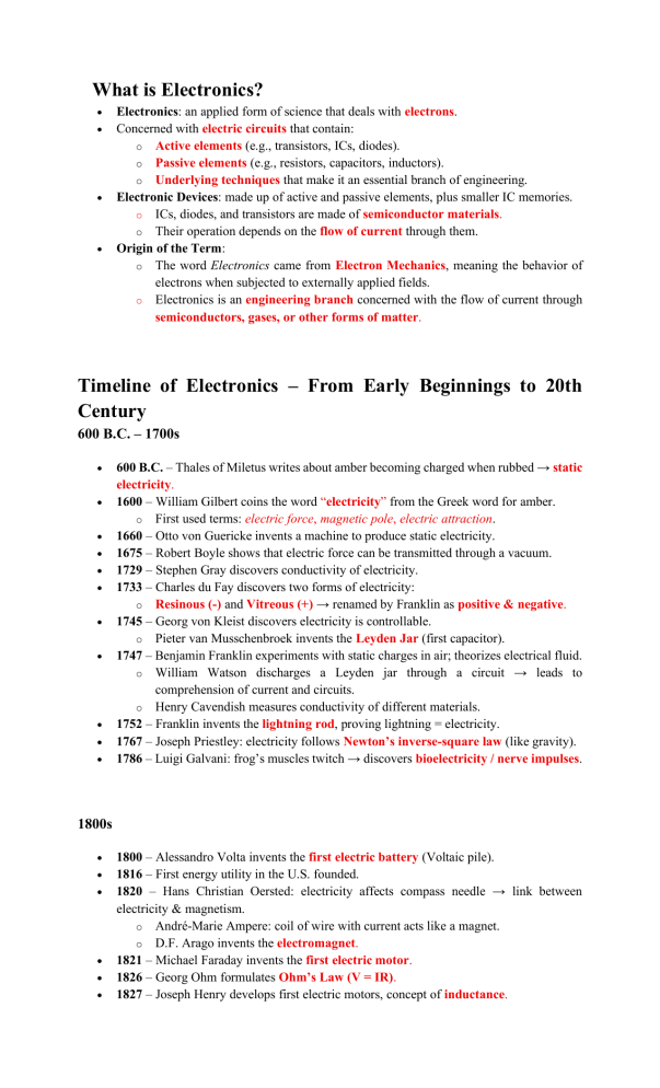 Electronics: Definition, History, Applications & Resistor Types