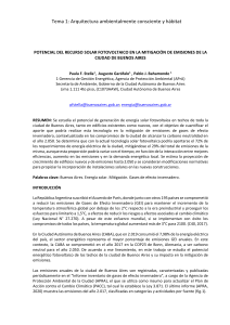 Potencial Solar Fotovoltaico en Buenos Aires para Mitigaci&oacute;n de Emisiones