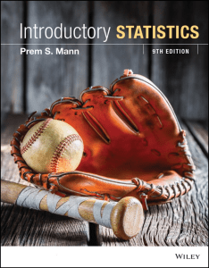 Introductory Statistics 9th Edition by Prem S. Mann | WileyPLUS