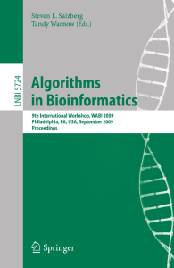 Algorithms in Bioinformatics: WABI 2009 Proceedings - Salzberg & Warnow