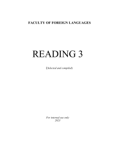Reading 3: Foreign Language Coursebook