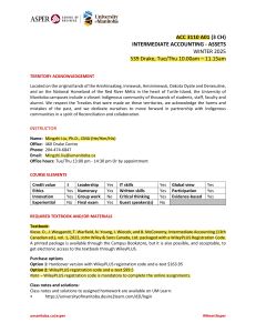 ACC 3110 Intermediate Accounting - Assets Course Syllabus
