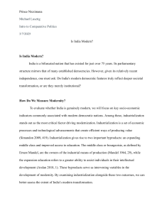 Is India Modern? Industrialization & Development Analysis