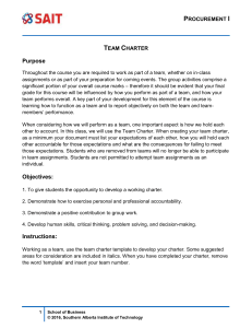 Team Charter Template - Procurement I Course