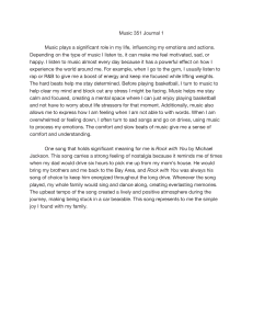 Music and Emotions: A Personal Journal Entry