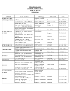 Hillview College Form Six Booklist 2025/2026