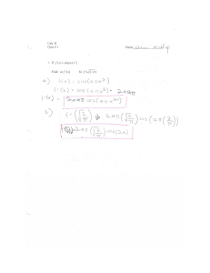 Calculus II Quiz: Differentiation of Sine Function
