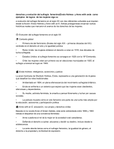 Sufragio Femenino y Feminismo: Enola Holmes y Anne with an E
