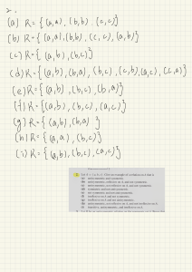 Relations and Properties Exercise Sheet