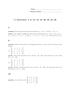 Linear Algebra Exercises: Solving Systems & Matrices