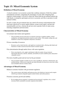Mixed Economic System: Definition, Characteristics & Examples