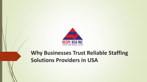 Reliable Staffing Solutions: Why Businesses Trust Providers
