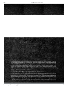 Insanity Max 30 Nutrition Guide