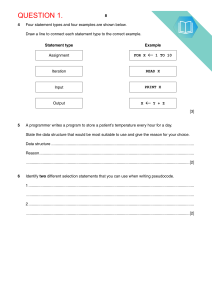 Programming Concepts Exam Paper