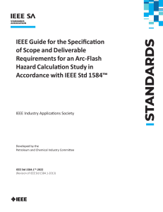 IEEE Std 1584.1-2022: Arc-Flash Hazard Study Specification Guide