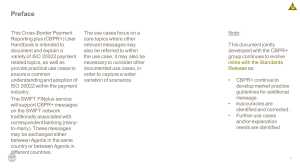 CBPR+ User Handbook: ISO 20022 Payment Reporting Guide