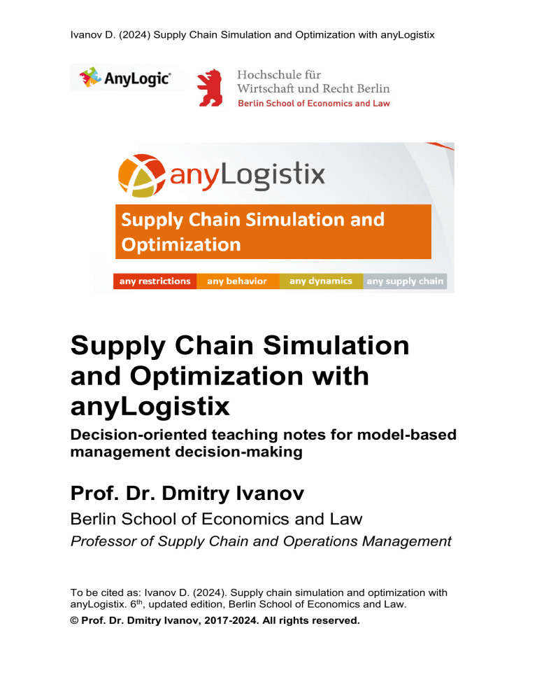Supply Chain Simulation & Optimization with anyLogistix | Dmitry Ivanov