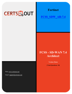 Fortinet FCSS_SDW_AR-7.4 Exam Questions