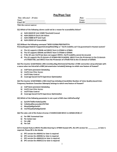 Huawei VoLTE & LTE Telecommunications Pre/Post Test Assessment