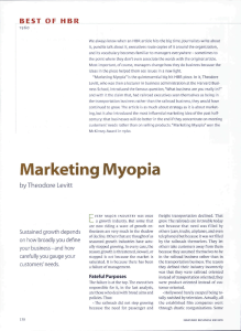 Marketing Myopia by Theodore Levitt: Business Growth & Customer Needs