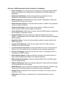 SRHR Expenditure Review Guidelines Bangladesh | Public Health Policy