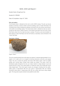 GEOL 1044 Lab Report I: Rock Descriptions from UNB SJ Campus