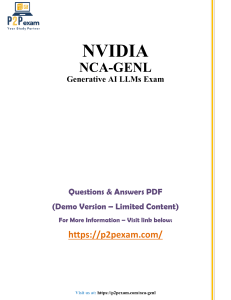 NVIDIA NCA-GENL Exam Questions & Answers (Demo)