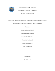 Impacts of Social Media on Senior High School Students' Daily Lives