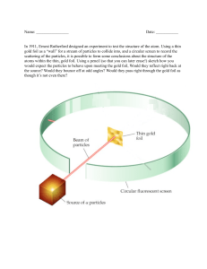 Rutherford's Gold Foil Experiment Worksheet