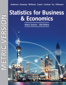 Statistics for Business & Economics 14e Metric Version Textbook