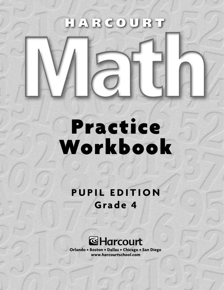 Grade 4 Math Practice Workbook