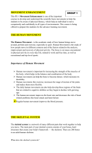 Movement Enhancement: Human Movement, Skeletal & Muscular Systems