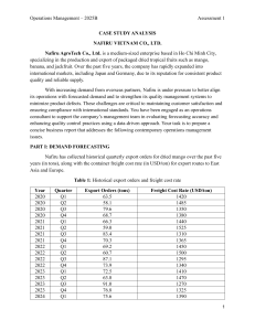 Operations Management Case Study: Nafiru Vietnam Analysis