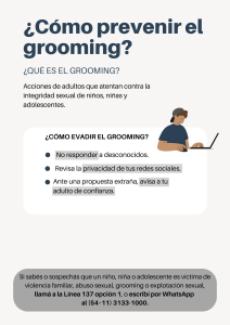 C&oacute;mo prevenir el grooming: Gu&iacute;a para ni&ntilde;os y adolescentes
