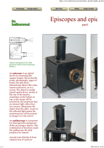 Episcopes and Epidiascopes: Projecting Opaque Images