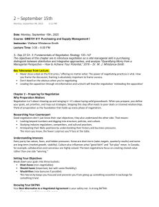 Negotiation & Shrinkflation in Purchasing & Supply Management