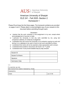 ELE 241 Homework 1: Semiconductor Devices & PN Junctions - AUS