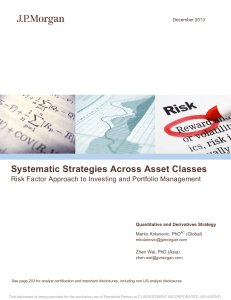Systematic Strategies Across Asset Classes: Risk Factor Investing Guide