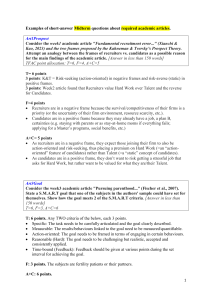 Midterm Exam Questions: Academic Articles Analysis