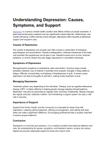 Understanding Depression: Causes, Symptoms, and Support