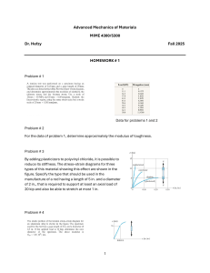 Advanced Mechanics of Materials Homework #1