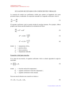 Termodin&aacute;mica Qu&iacute;mica: Ecuaci&oacute;n de Estado Virial